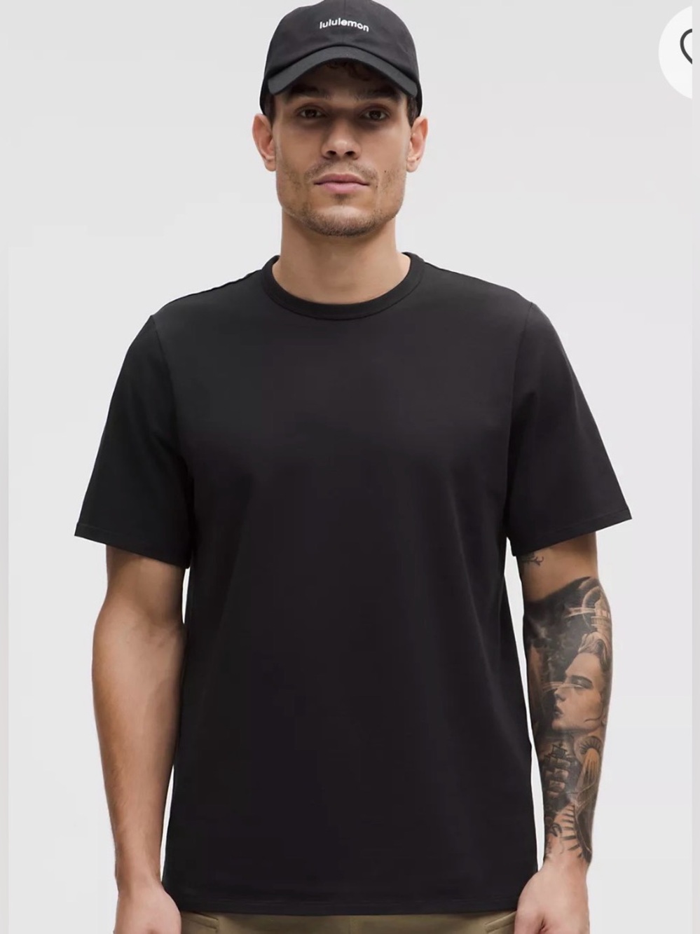 New lululemon Men's Black Organic Cotton Classic-Fit T-Shirt, size XXL, $58!